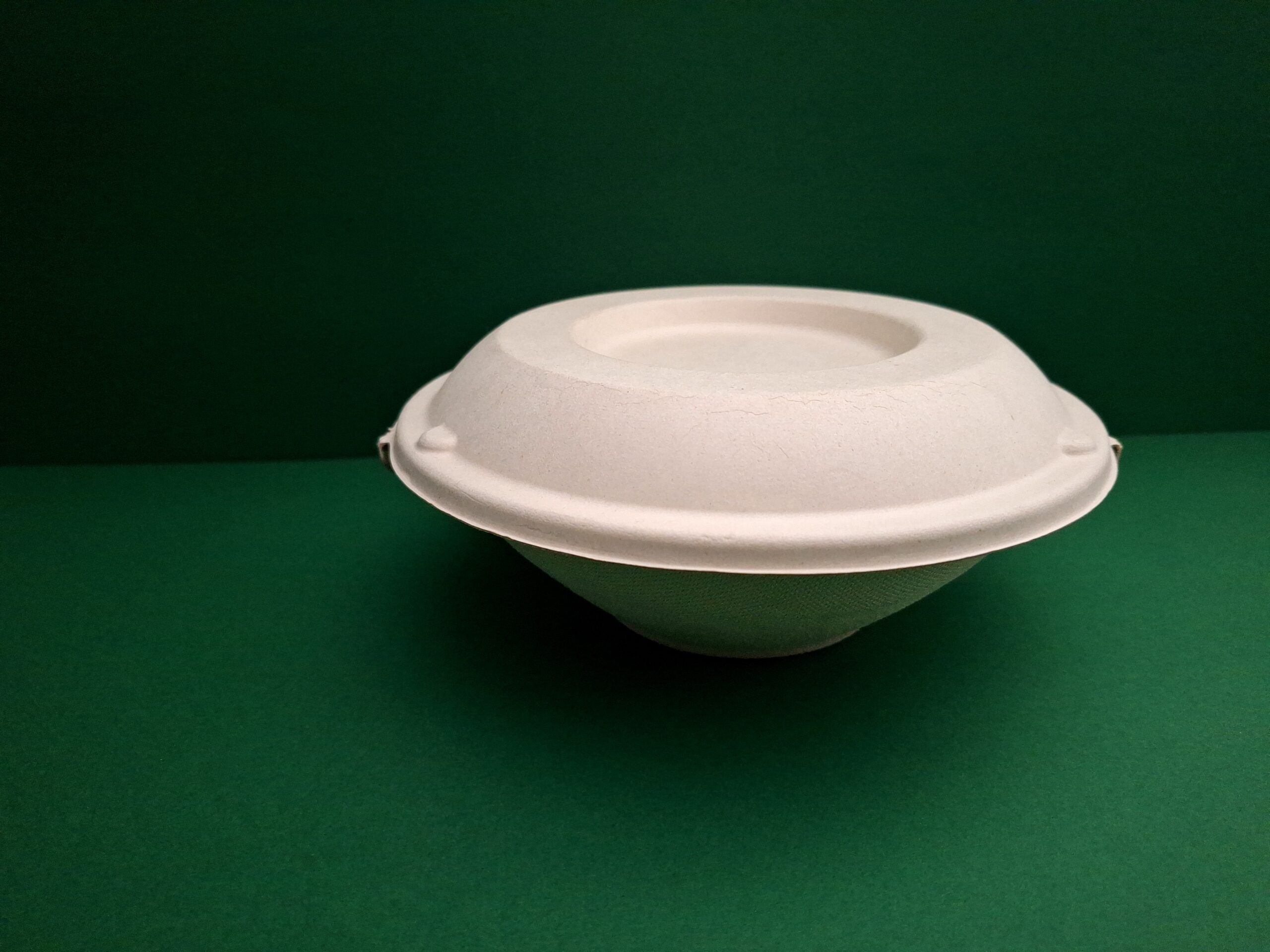 Bowl sopero con tapa de fibra de caña de azúcar