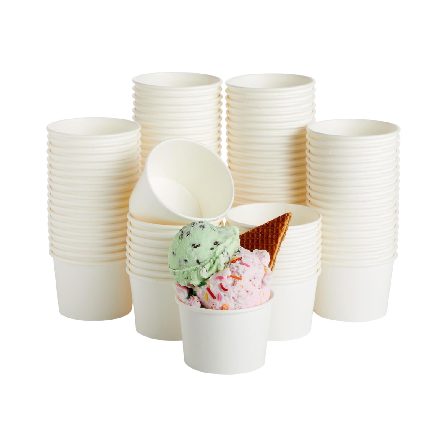 Vaso Blanco para Helado de 8 Oz