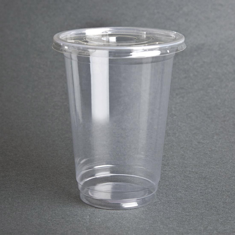 Vaso Pet con Tapa Plana de 21 OZ