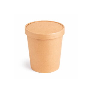 ENVASE CIRCULAR KRAFT C/TAPA KRAFT DE 12OZ