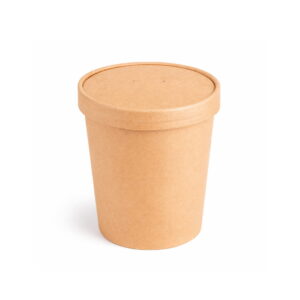 ENVASE CIRCULAR KRAFT C/TAPA KRAFT DE 16OZ