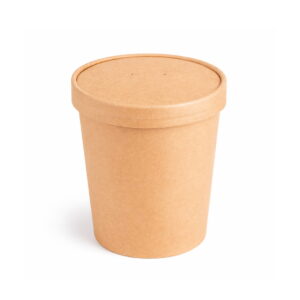 ENVASE CIRCULAR KRAFT C/TAPA KRAFT DE 32OZ