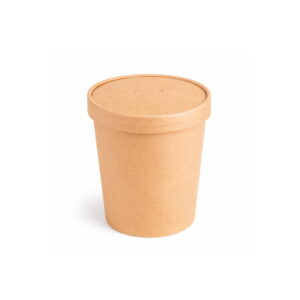 ENVASE CIRCULAR KRAFT C/TAPA KRAFT DE 8OZ