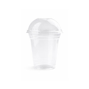 VASO PET CON TAPA DOMO DE 12OZ